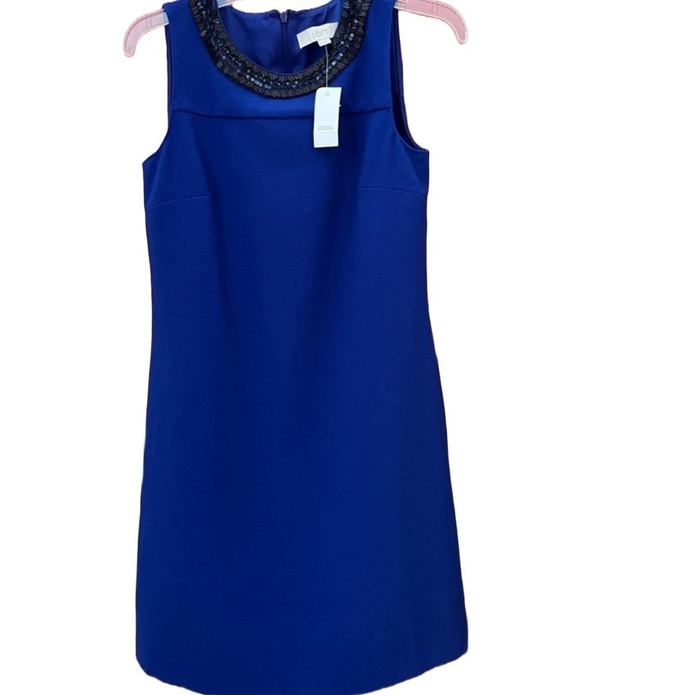 NWT Loft Blue Party Dress FLAWED 2